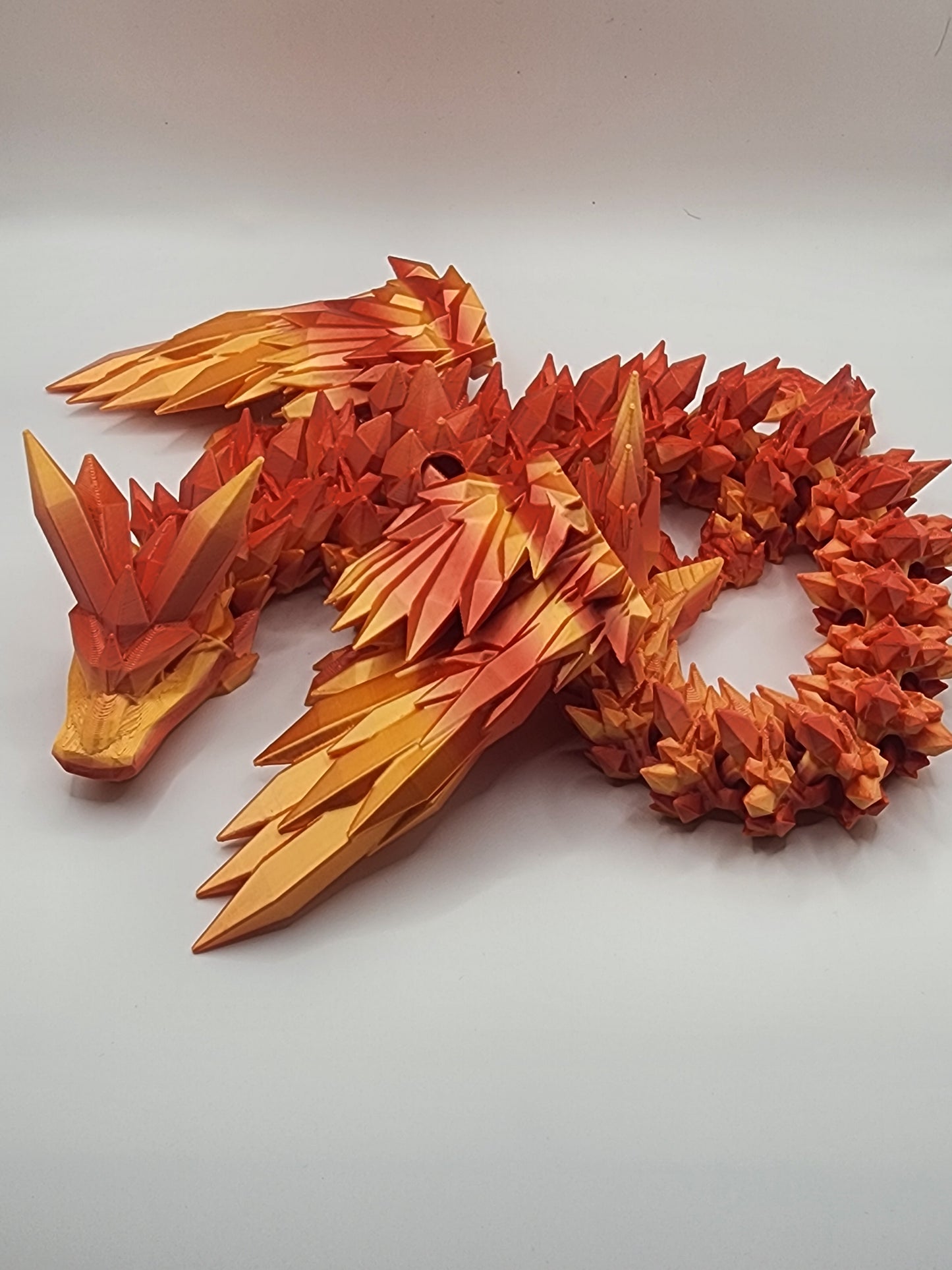 3D Printed Large Winged Crystal Dragon